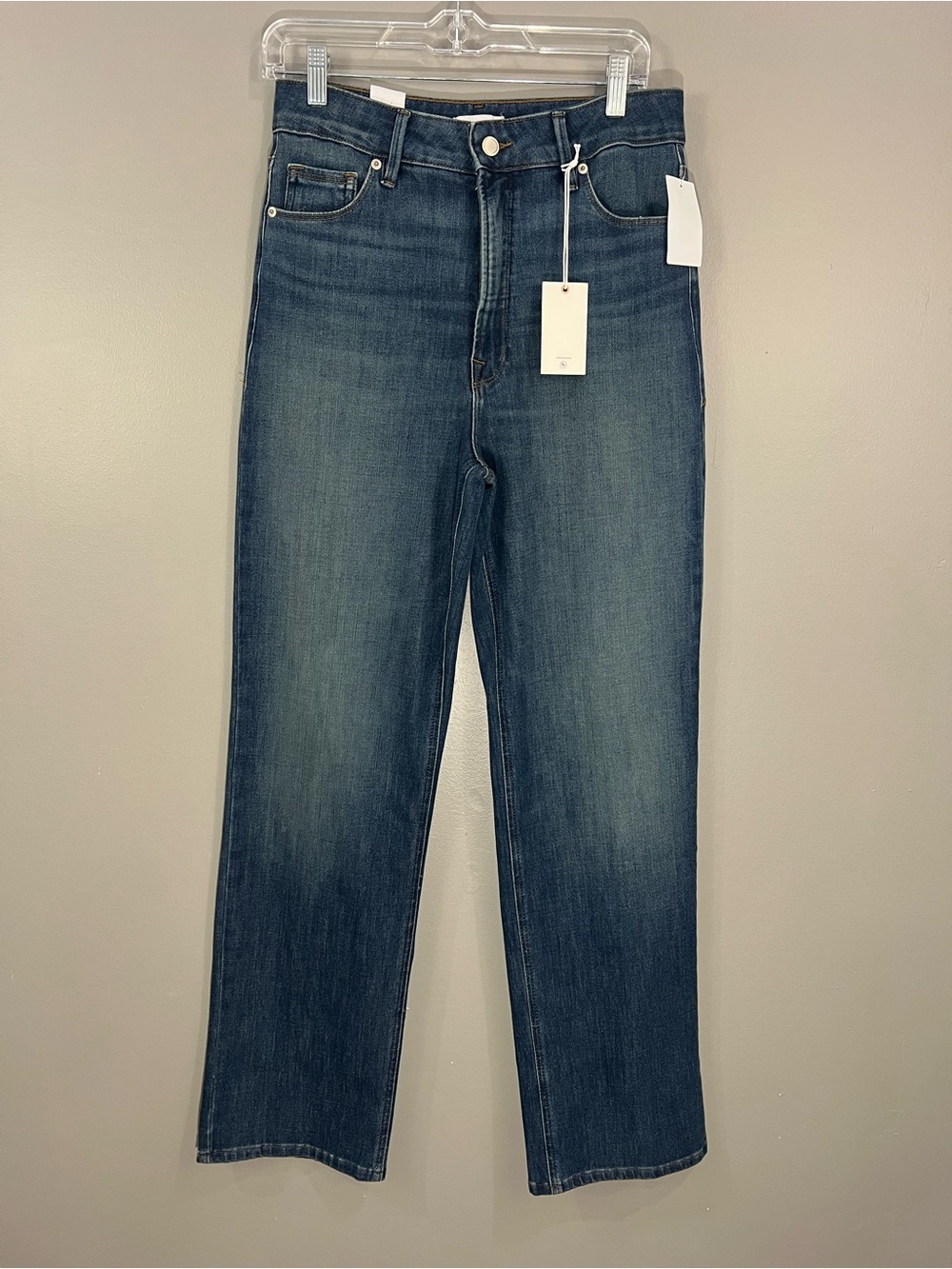 Good American NWT 10/30 Good True Straight Jeans Super high-rise 32" inseam